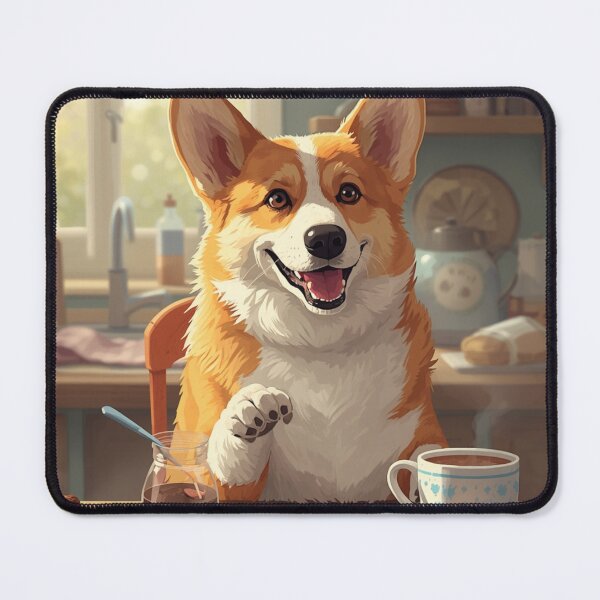 Item preview, Coffee Corgi Cute Dog Sticker designed and sold by ModernMoodCo.