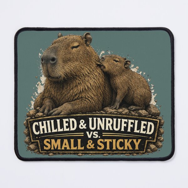 Item preview, Chilled and Unruffled vs Small and Sticky Capybara Parent Humo designed and sold by planetreynolds.