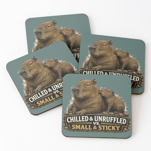 Item preview, Chilled and Unruffled vs Small and Sticky Capybara Parent Humo designed and sold by planetreynolds.