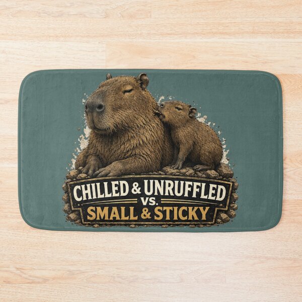 Item preview, Chilled and Unruffled vs Small and Sticky Capybara Parent Humo designed and sold by planetreynolds.