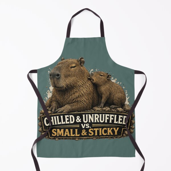 Item preview, Chilled and Unruffled vs Small and Sticky Capybara Parent Humo designed and sold by planetreynolds.