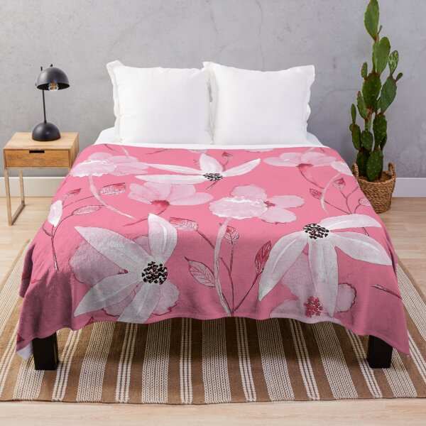 Item preview, Elegant Pink And White "Storybook" Floral Pattern designed and sold by DEC02.
