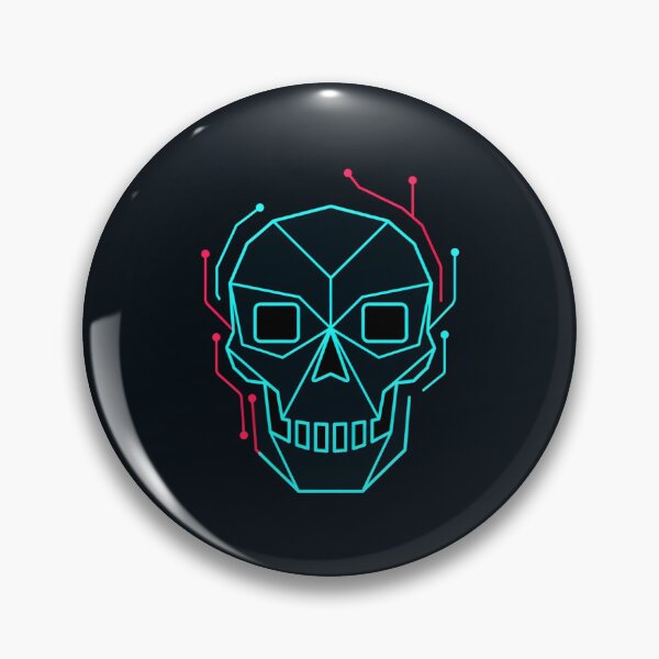 Item preview, Cyberpunk Neon Skull Low Poly CyberneticArt designed and sold by PowerArtUa.