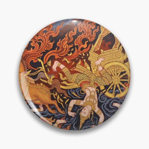 Item preview, The Thai Fall of Phaeton - Traditional Asian Art Reimagined designed and sold by SIAM MERMAID.