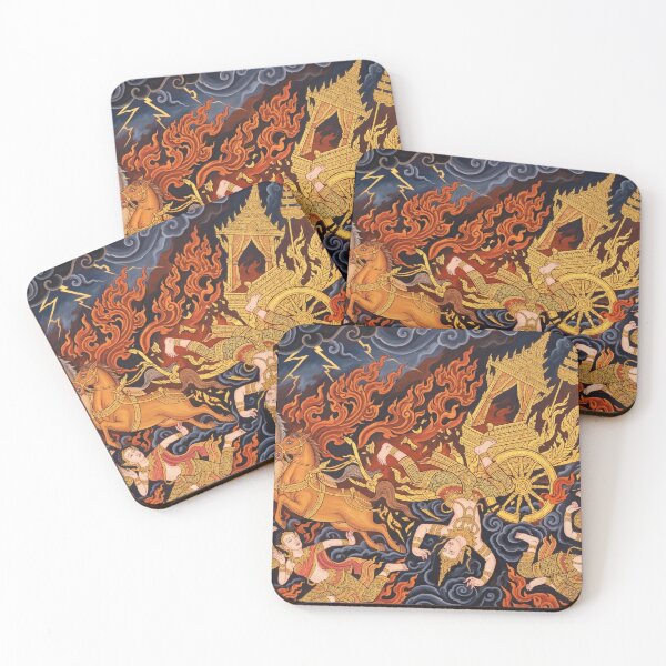 Item preview, The Thai Fall of Phaeton - Traditional Asian Art Reimagined designed and sold by SIAM MERMAID.