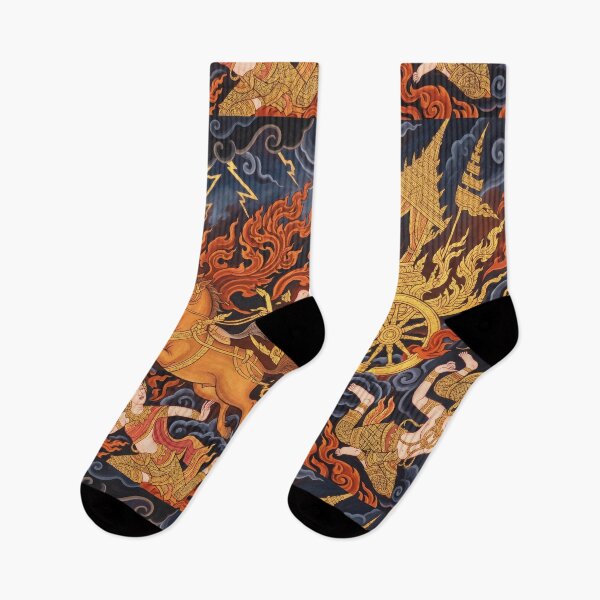 Item preview, The Thai Fall of Phaeton - Traditional Asian Art Reimagined designed and sold by SIAM MERMAID.