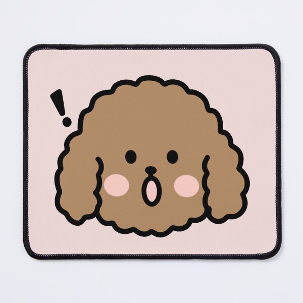 Item preview, Cute Surprised Poodle Kawaii Dog Face designed and sold by SunCraftStudio.