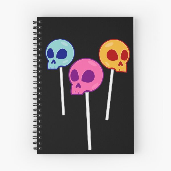 Item preview, Skelly skull lollipops coloured outline designed and sold by AngelPainter.