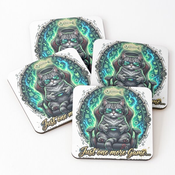 Item preview, Funny Gamer Cat Just One More Game Dont Disturb I Am Gaming designed and sold by OnikaD art.