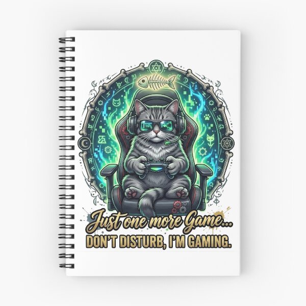 Item preview, Funny Gamer Cat Just One More Game Dont Disturb I Am Gaming designed and sold by OnikaD art.