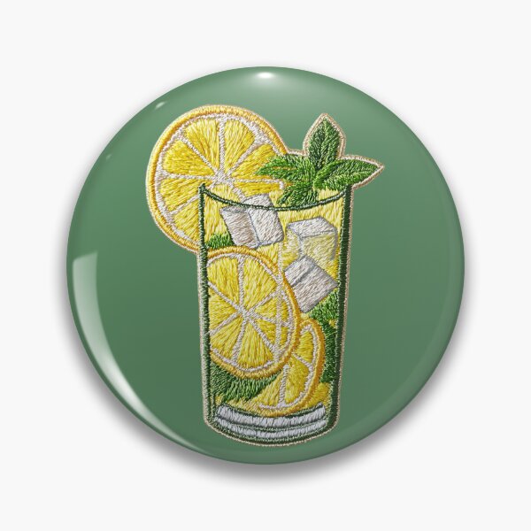 Item preview, Iced Lemonade Embroidery Patch with Lemon Slices designed and sold by MegaNovaArt.