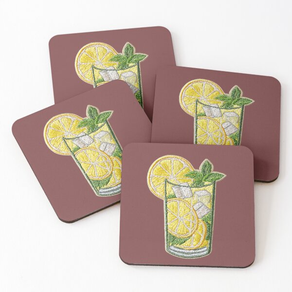 Item preview, Iced Lemonade Embroidery Patch with Lemon Slices designed and sold by MegaNovaArt.
