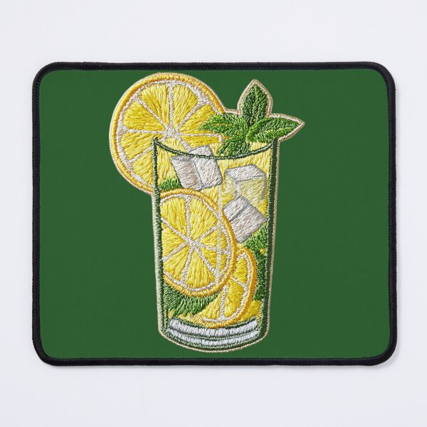 Item preview, Iced Lemonade Embroidery Patch with Lemon Slices designed and sold by MegaNovaArt.