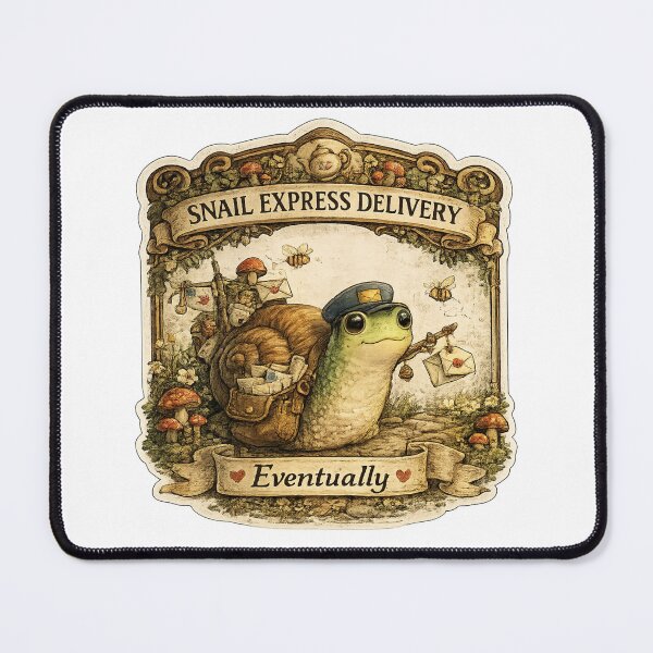 Item preview, Snail Express Delivery | Eventually | Funny Slow & Steady Cottagecore Snail Design designed and sold by MrDev.
