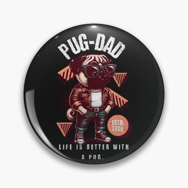 Item preview, Pug Dad Estd 2026 Cool Dog Owner Vintage Style designed and sold by Tsugraf Designs.