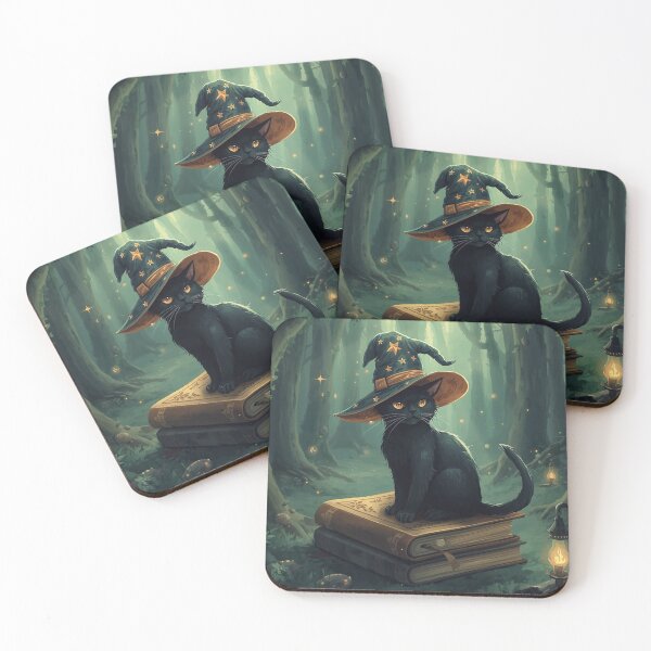 Item preview, Cute Black Witch Cat Sticker designed and sold by ModernMoodCo.