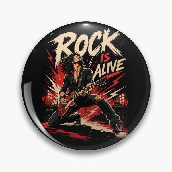 Item preview, Rock Is Alive Guitarist, Dynamic Rock Music Vector Design designed and sold by Jandedan.