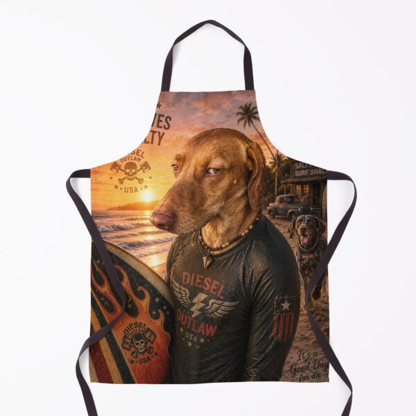 Item preview, Live frees chase waves stay salty| diesel outlaw USA beach dog surfing graphic designed and sold by 18 Life Outlaw.