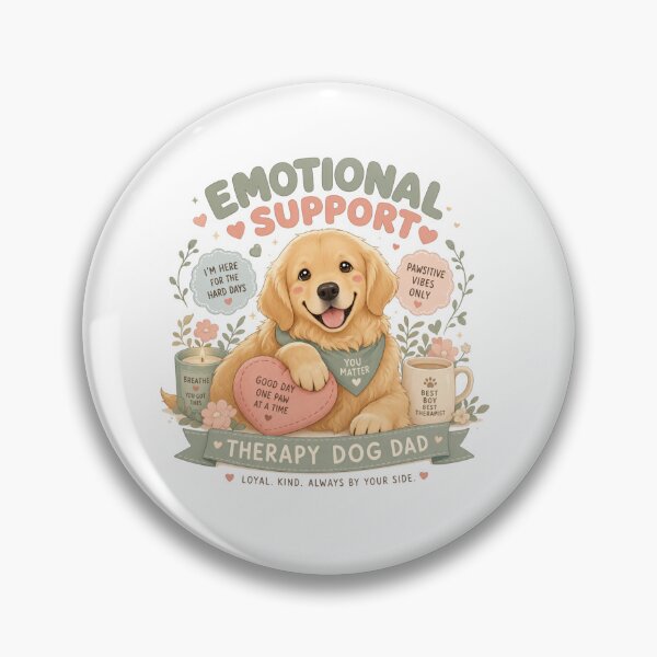 Item preview, Soft Kawaii Golden Retriever Therapy Dog Dad Emotional Support designed and sold by Ashley critters.