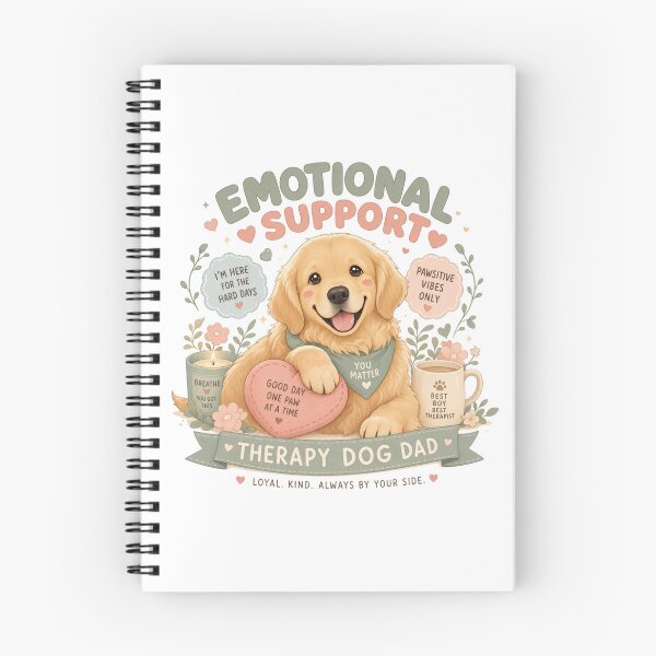 Item preview, Soft Kawaii Golden Retriever Therapy Dog Dad Emotional Support designed and sold by Ashley critters.