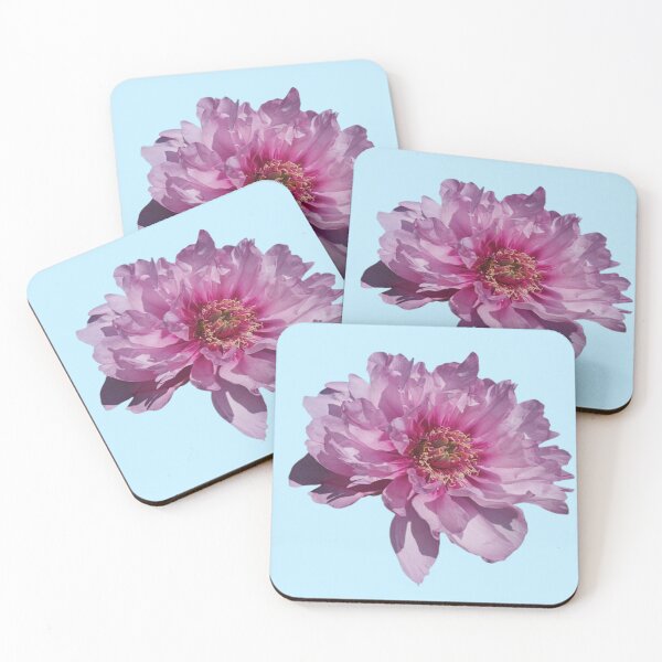Item preview, Cutout Of 1 Pink Garden Peony With A Bee designed and sold by CDPrintsDesigns.