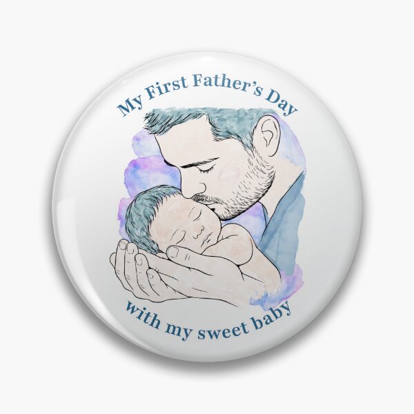 Item preview, First Father’s Day Dad and Baby Watercolor designed and sold by Lily's World.