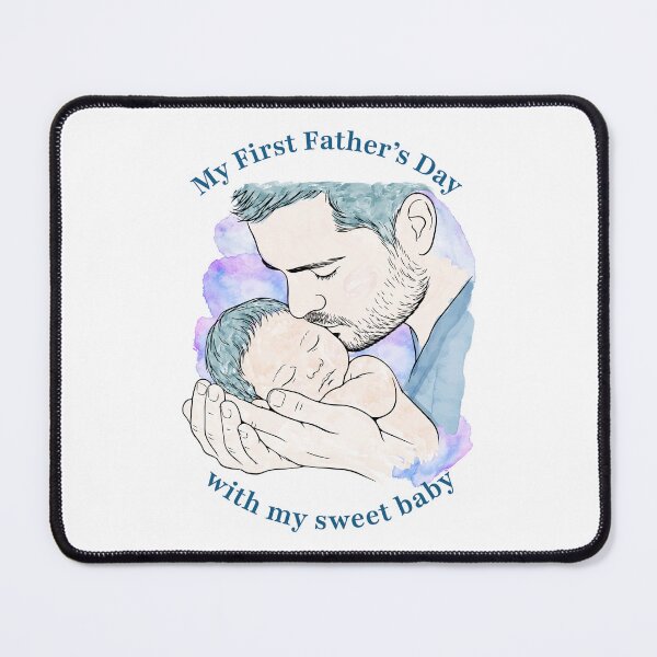 Item preview, First Father’s Day Dad and Baby Watercolor designed and sold by Lily's World.