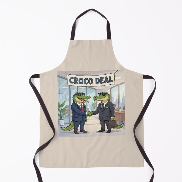 Item preview, Croco Deal – Funny Crocodile Business Deal Pun Illustration 3 designed and sold by WordPlayStudio.