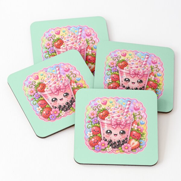 Item preview, Cute Strawberry Boba Tea Kawaii Bubble Tea Sticker Pink Pastel Coquette Aesthetic designed and sold by ALH Apparel.