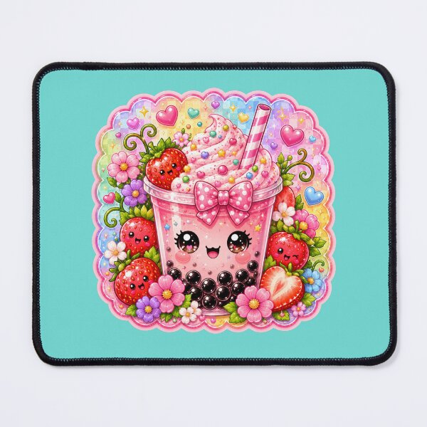 Item preview, Cute Strawberry Boba Tea Kawaii Bubble Tea Sticker Pink Pastel Coquette Aesthetic designed and sold by ALH Apparel.