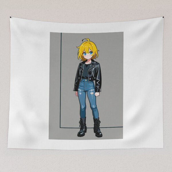 Item preview, Fashion - Man in Black Leather Jacket Slim Jeans Streetwear Anime Variant 8 designed and sold by AnimeShin.