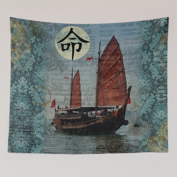 Item preview, Junk Boats - Mixed Media - Volume 05, No. 02, Chinese character - Destiny designed and sold by Legacy Star Designs.