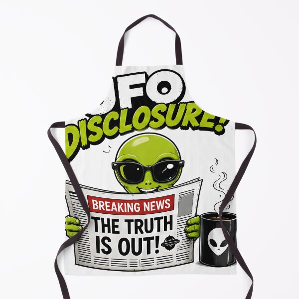 Item preview, UFO Disclosure Breaking News The Truth Is Out Funny Alien Design designed and sold by R-B-Colors.