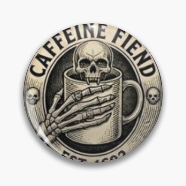 Item preview, Funny Vampire Coffee Caffeine Fiend Est 1692 Gothic Sticker designed and sold by DarkOriginArts.