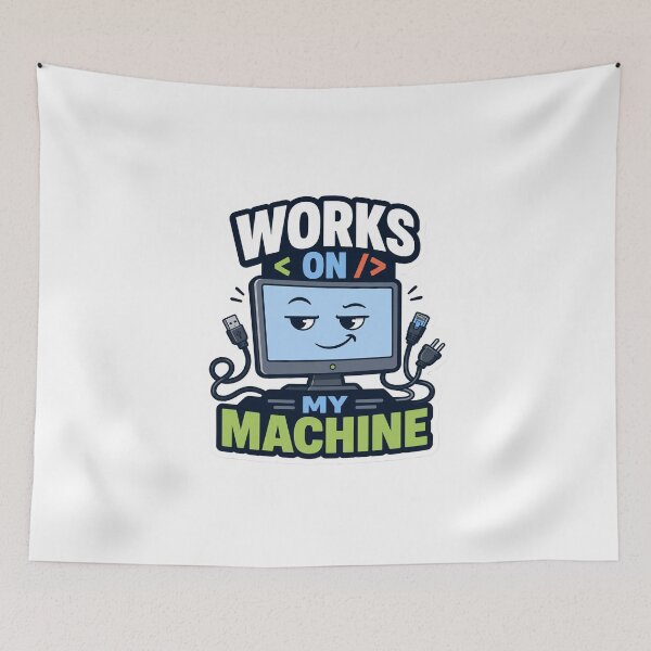 Item preview, Works On My Machine Funny Developer Meme designed and sold by DebugLab.
