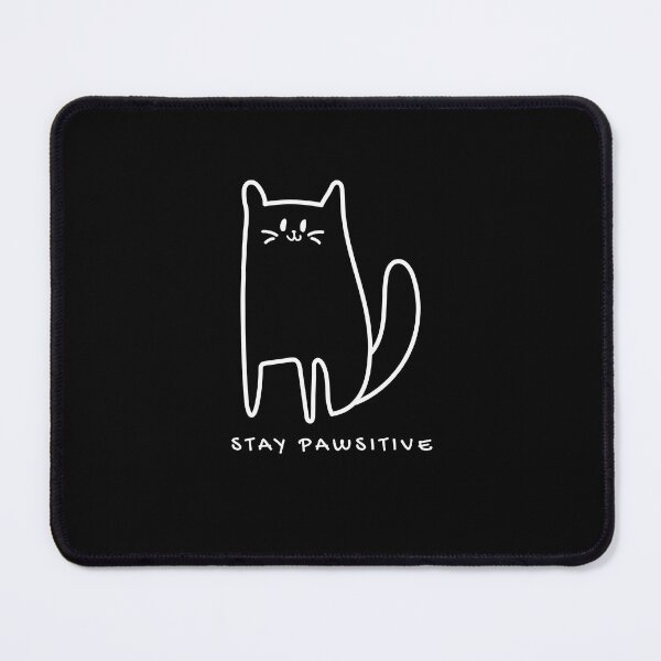 Item preview, Stay Pawsitive | Cute Minimalist Cat Line Art | Funny Cat Lover Design designed and sold by Lynn Creates.