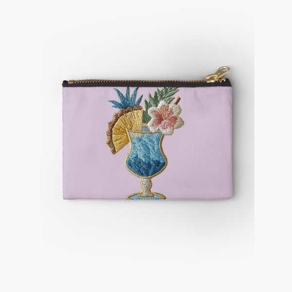 Item preview, Tropical Blue Cocktail Embroidery Patch Art designed and sold by MegaNovaArt.