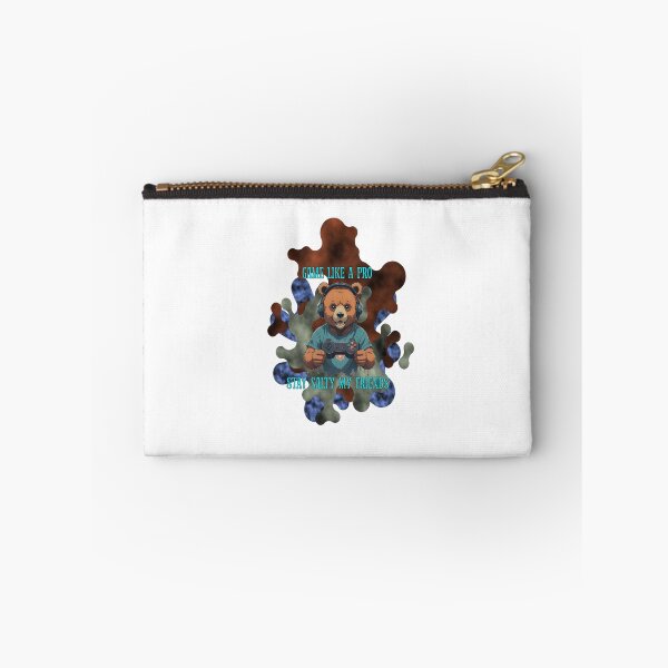 Item preview, Game Like A Pro Stay Salty My Friends Chibi Gamer Bear designed and sold by Animalloveus.