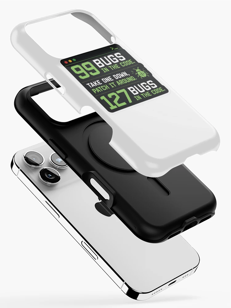 Thumbnail 2 of 4, iPhone Case, 99 Bugs Left In The Code Funny Programmer Humor designed and sold by DebugLab.