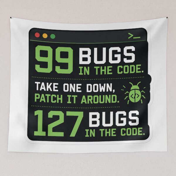 Item preview, 99 Bugs Left In The Code Funny Programmer Humor designed and sold by DebugLab.