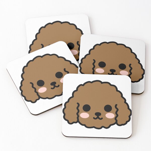 Item preview, Cute Poodle Dog Face Kawaii Cartoon designed and sold by SunCraftStudio.