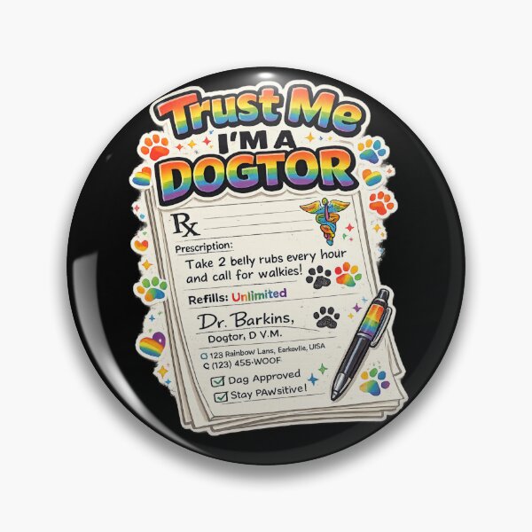 Item preview, Trust Me I'm A Dogtor Funny Dog Prescription Pride Month Veterinary Humor Gift For Dog Owners And LGBTQ Allies designed and sold by Im-Ara.