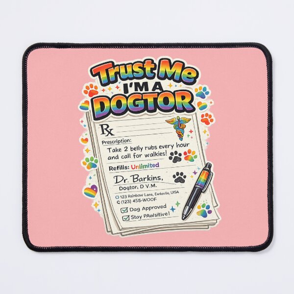 Item preview, Trust Me I'm A Dogtor Funny Dog Prescription Pride Month Veterinary Humor Gift For Dog Owners And LGBTQ Allies designed and sold by Im-Ara.
