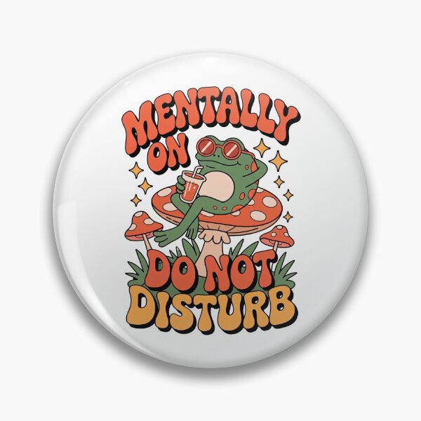 Item preview, Mentally On Do Not Disturb Chill Frog - Retro Groovy Funny Design designed and sold by InfiniteOrbit.