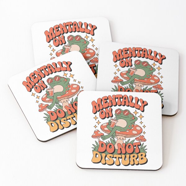 Item preview, Mentally On Do Not Disturb Chill Frog - Retro Groovy Funny Design designed and sold by InfiniteOrbit.