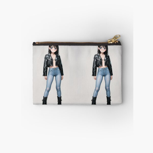 Item preview, Fashion - Man in Black Leather Jacket Slim Jeans Streetwear Anime Variant 9 designed and sold by AnimeShin.