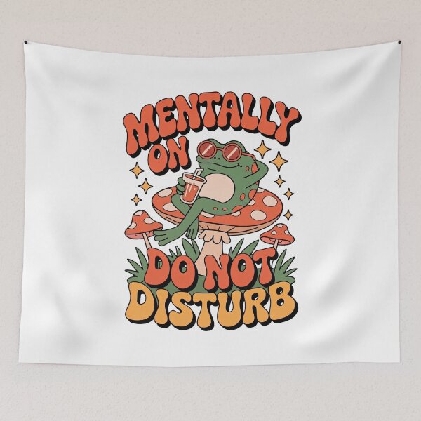 Item preview, Mentally On Do Not Disturb Chill Frog - Retro Groovy Funny Design designed and sold by InfiniteOrbit.