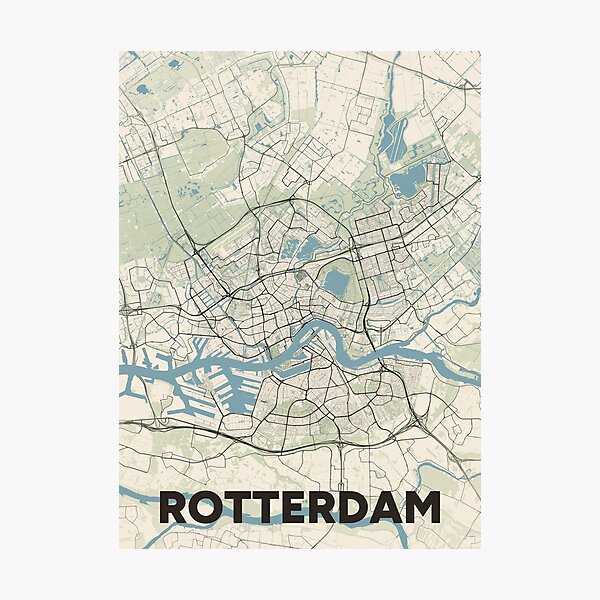 Item preview, Rotterdam Map designed and sold by MapsNerd.