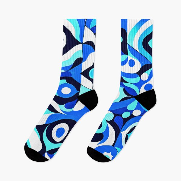 Item preview, Mid-Century Modern Blue, White And Aqua Abstract Designs designed and sold by DEC02.
