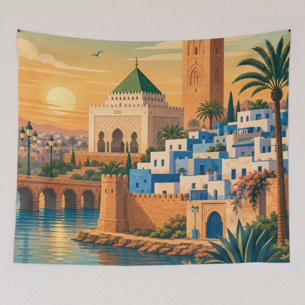 Item preview, Rabat Morocco Travel Print designed and sold by MatthewHeights.